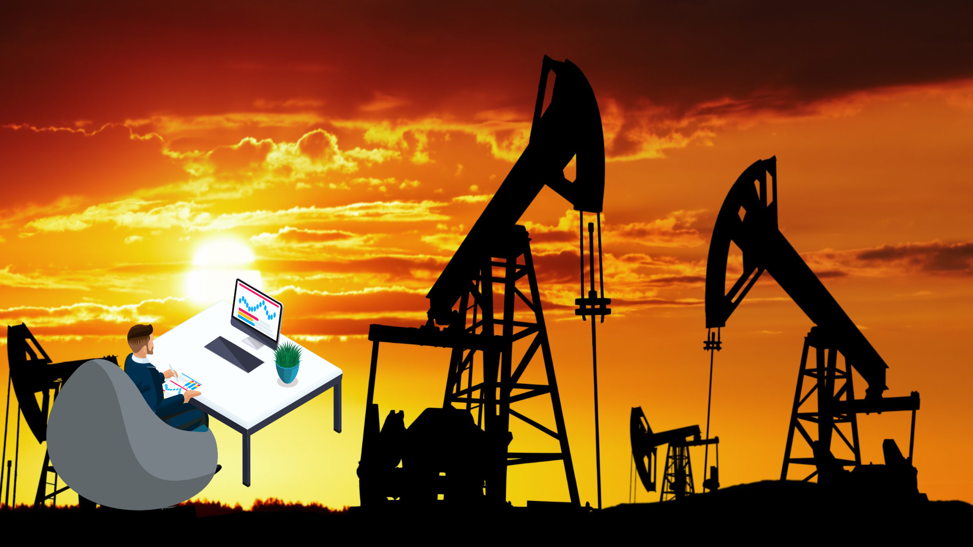 Man sitting behind laptop wearing headphones aand smiling at his screen.